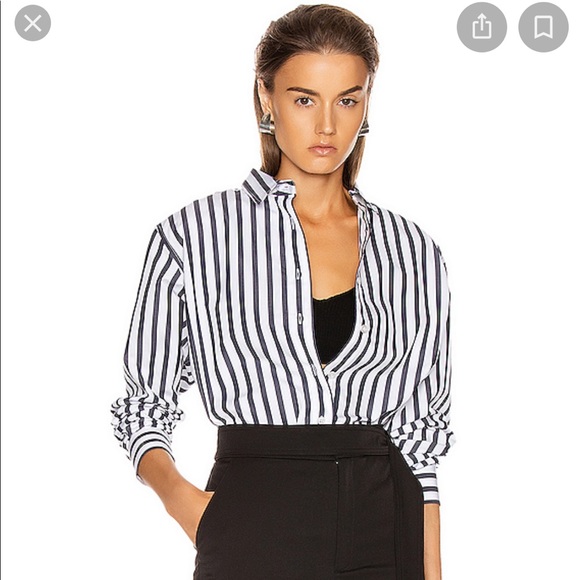 Toteme Tops - Toteme capri shirt black stripes